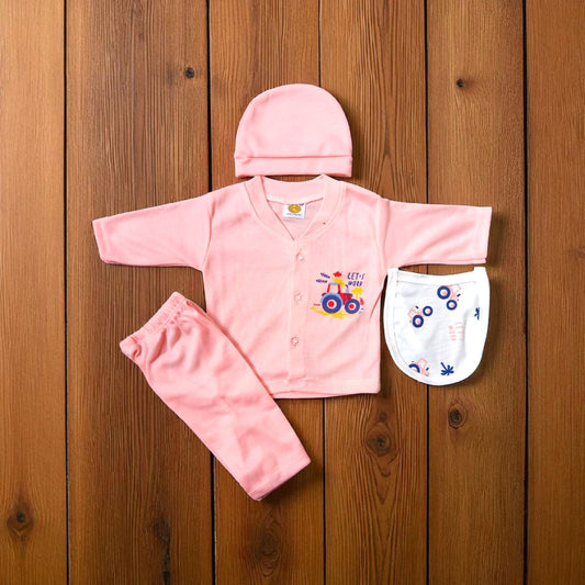 New Born Baby Suit Lets Work Pink