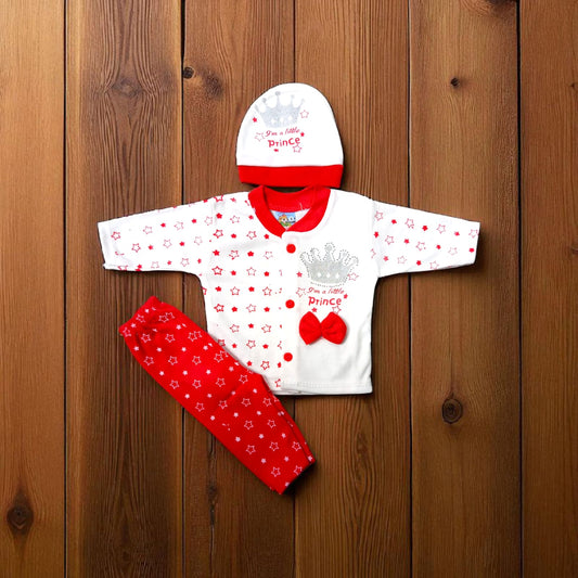 New Born Baby Suit Prince Red