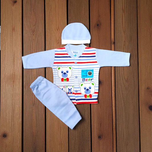 New Born Baby Suit Cam Bear Blue