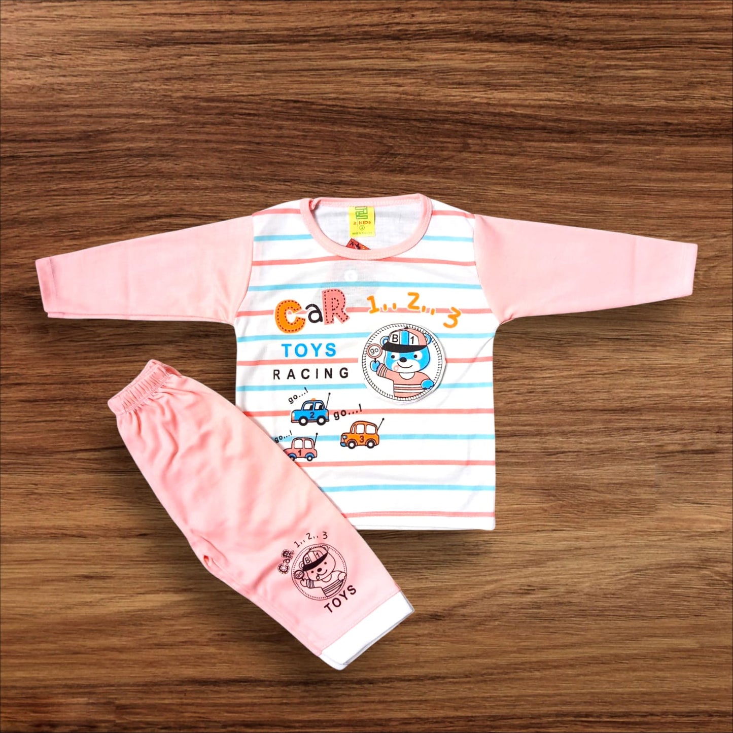 Baby Suit Car 123 Pink (1 to 6 Months)