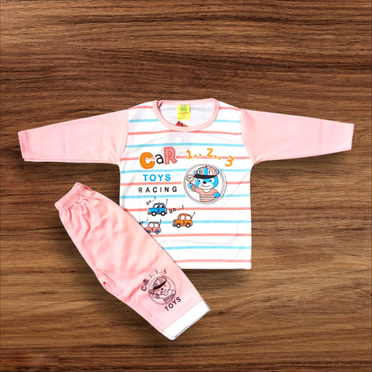 Baby Suit Car 123 Pink (1 to 6 Months)