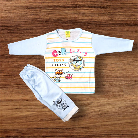 Baby Suit Car 123 Blue (1 to 6 Months)
