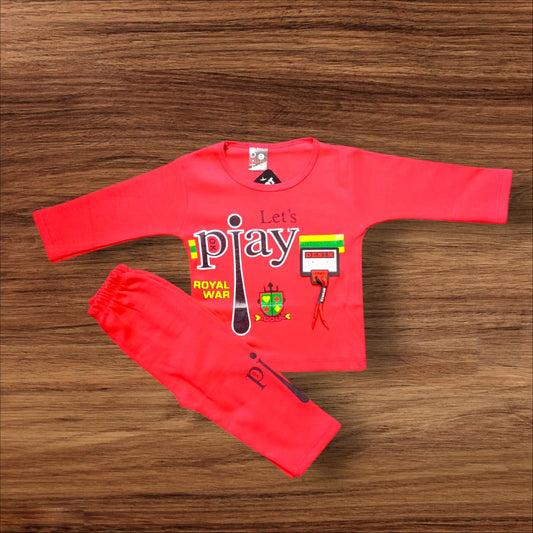 Baby Suit Lets Play Red (1 to 6 Months)
