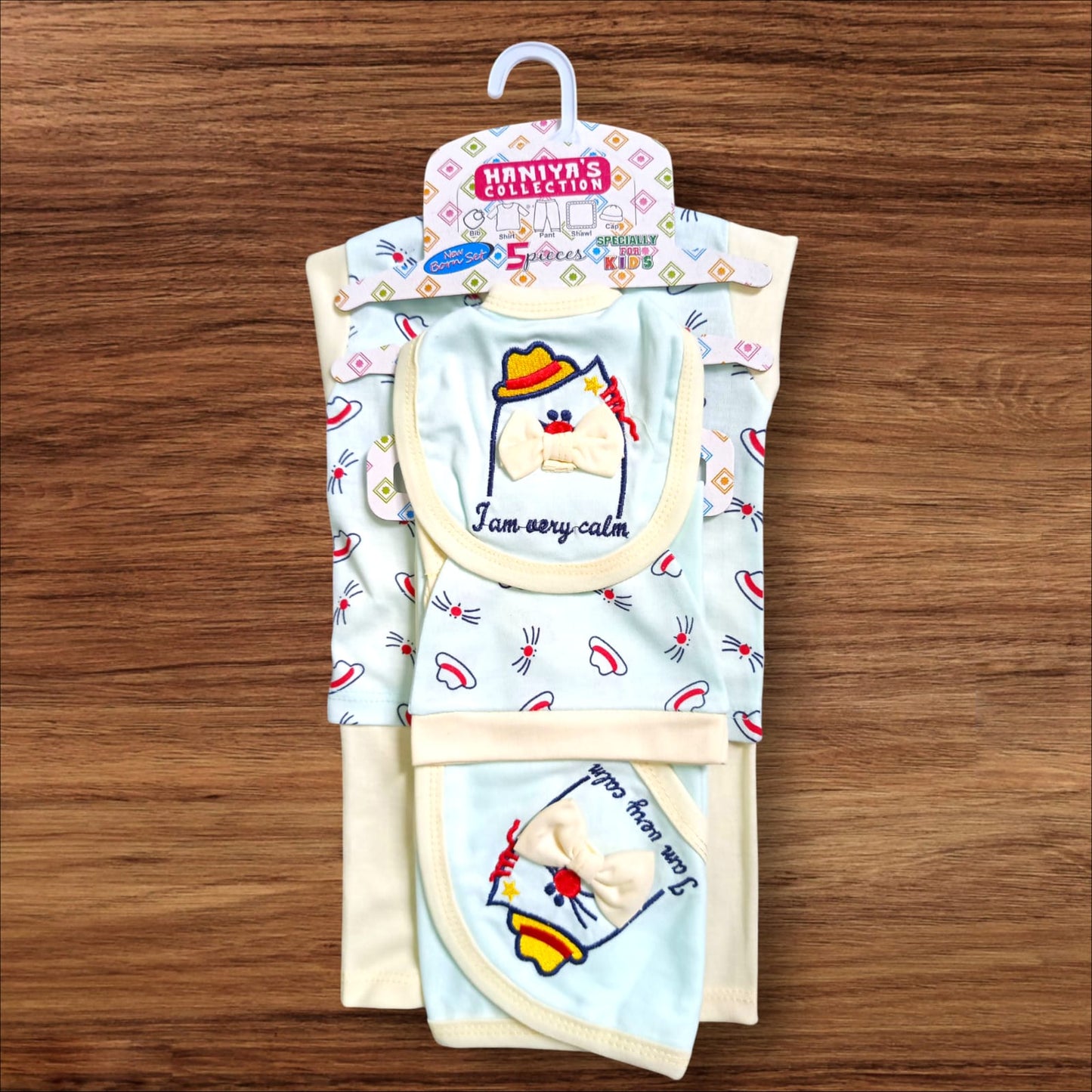 New Born Baby Starter Set I am very Calm Blue