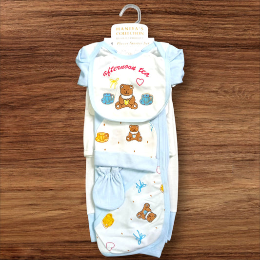 New Born Baby Starter Set Afternoon tea Blue