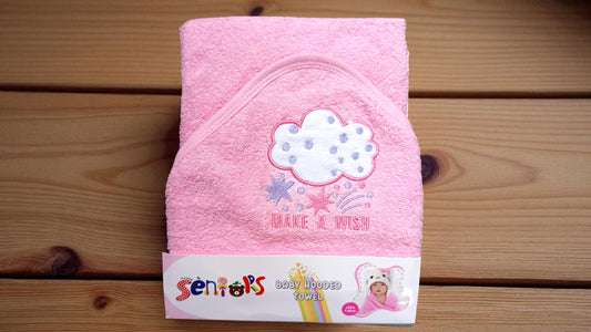 New Born baby Wrapping Towel Make a Wish Pink