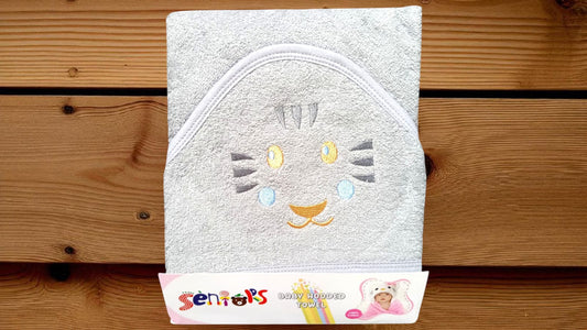 New Born baby Wrapping Towel Lion Grey