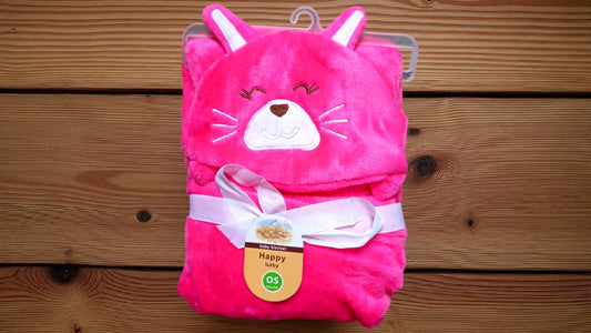 New Born Baby Character Winter Swaddle Bear Pink
