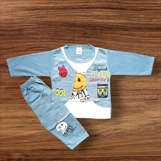 Baby Suit Smile face Grey (1 to 6 Months)