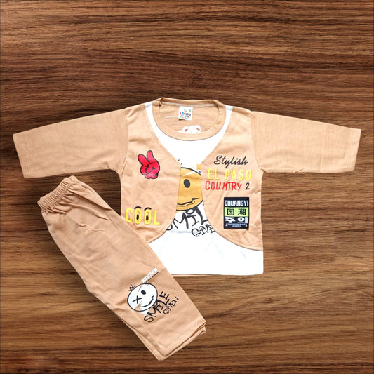 Baby Suit Smile face Brown (1 to 6 Months)