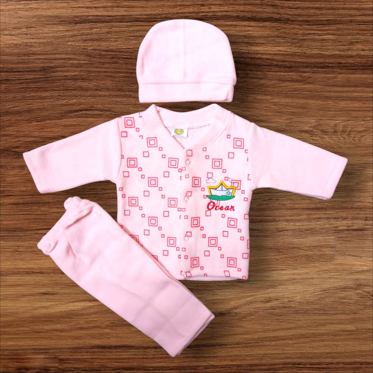 New Born Baby Suit Ocean Pink (Winter)
