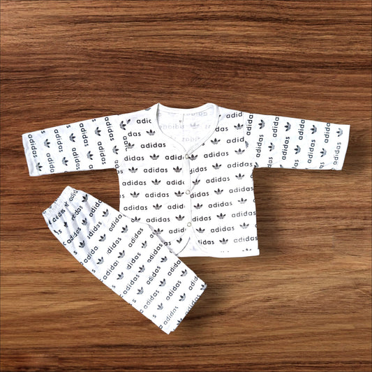 Baby Night Suit (1 to 6 Months) Whitish