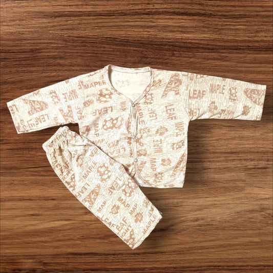 Baby Night Suit (1 to 6 Months) Light Brown