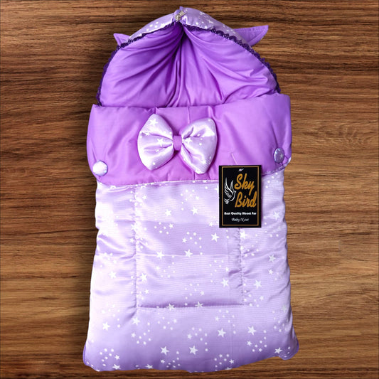 Newborn Baby Hooded Carry Nest Silk Purple **
