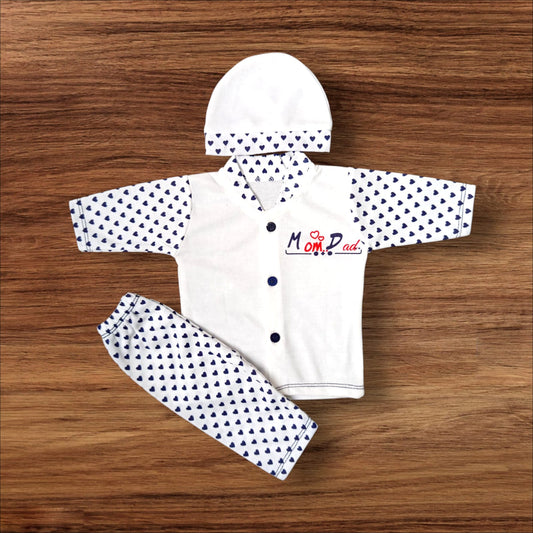 New Born Baby Suit Momdad Blue