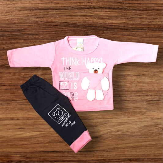Baby Suit Think Happy Pink (1 to 6 Months)