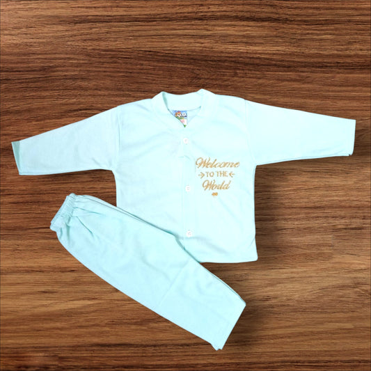 Baby Suit Welcome World Blue (1 to 6 Months)