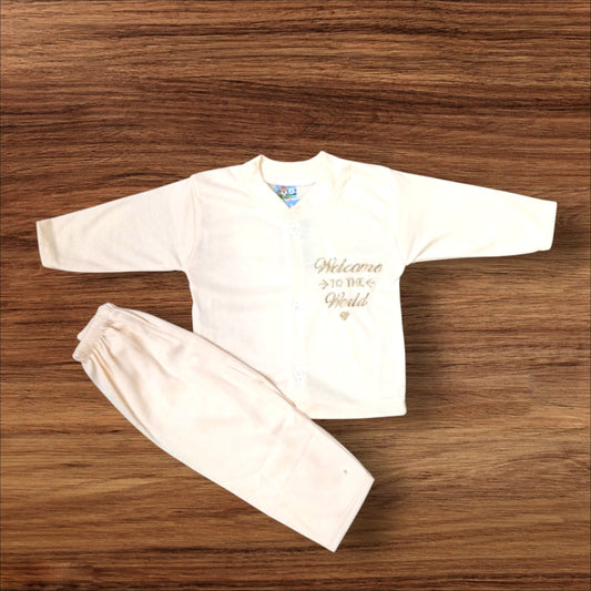 Baby Suit Welcome World Peach (1 to 6 Months)