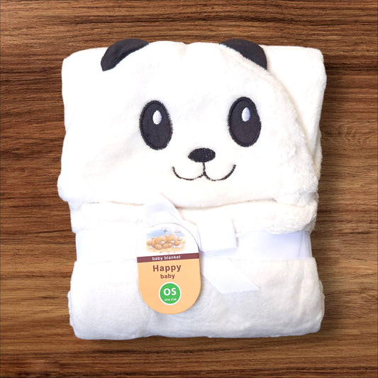 New Born Baby Character Winter Wrapping Sheet Panda White