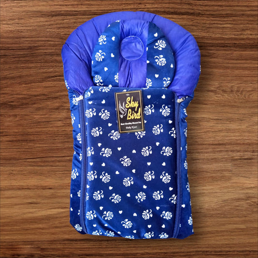 Newborn Baby Carry Nest Valvet Navy Blue