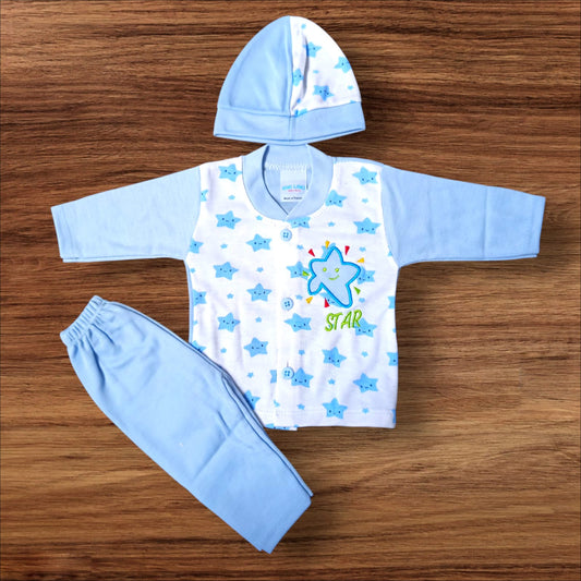New Born Baby Suit Star Blue