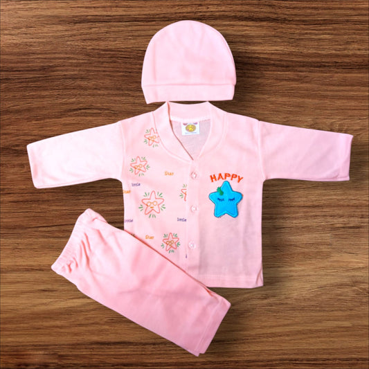 New Born Baby Suit Happy Pink