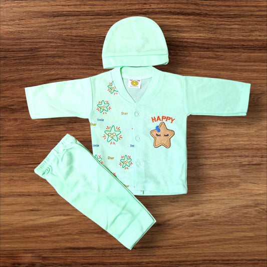 New Born Baby Suit Happy Green