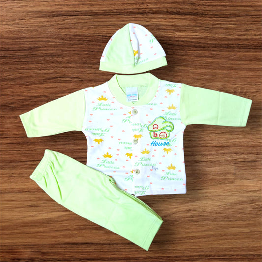 New Born Baby Suit House Green