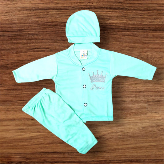 New Born Baby Suit Prince Green