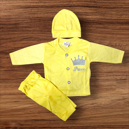New Born Baby Suit Prince Yellow