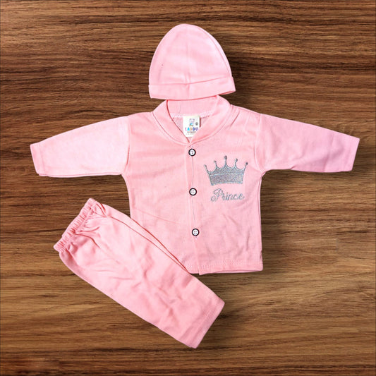New Born Baby Suit Prince Pink