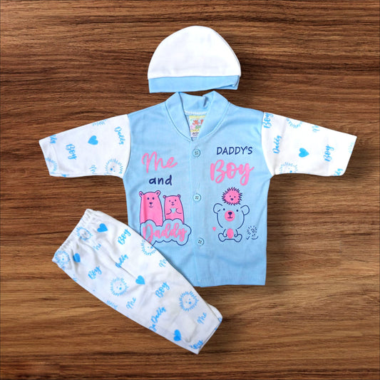 New Born Baby Suit Daddys Boy Blue