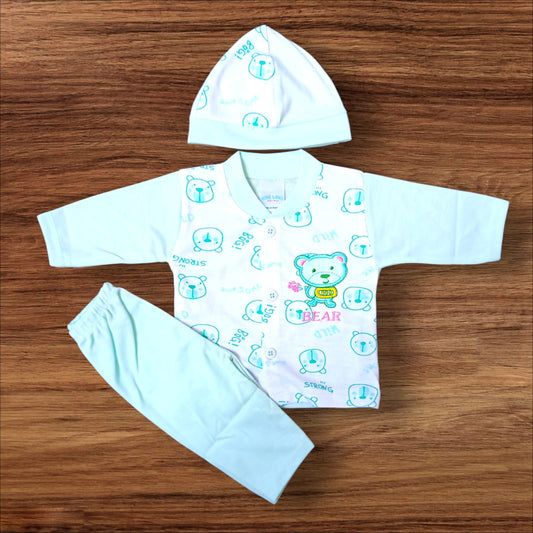 New Born Baby Suit Bear Green