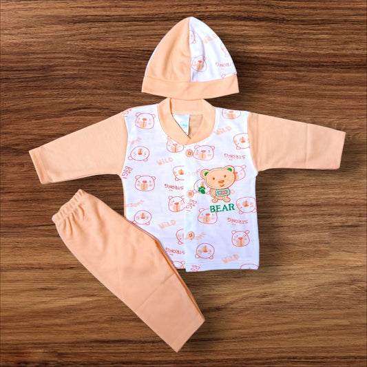New Born Baby Suit Bear Orange