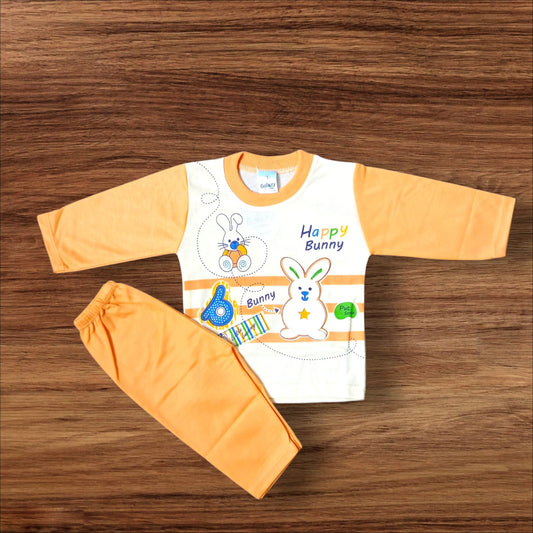 Baby Suit Happy Bunny Orange (1 to 6 Months)