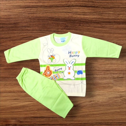Baby Suit Happy Bunny Green (1 to 6 Months)