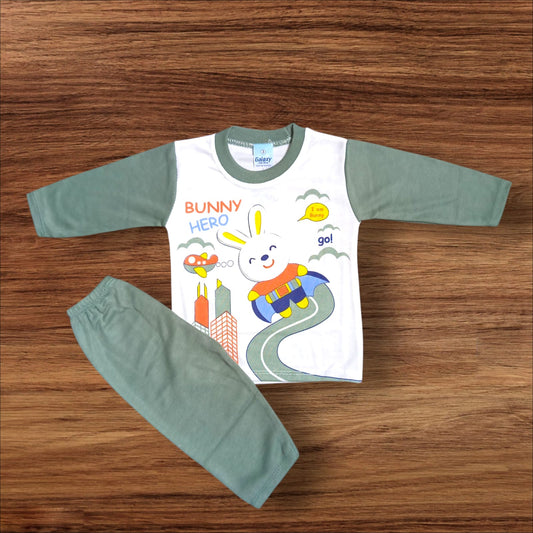 Baby Suit Bunny Hero Green (1 to 6 Months)