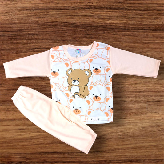 Baby Suit Baby Bear Peach (1 to 6 Months)