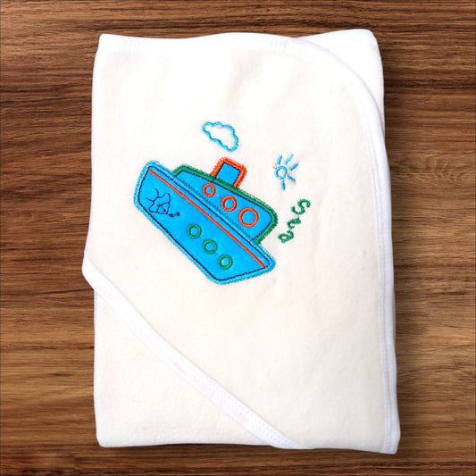 New Born baby Wrapping Sheet Ship (Winter) Yellow