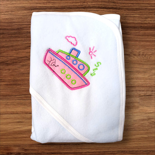 New Born baby Wrapping Sheet Ship (Winter) Blue