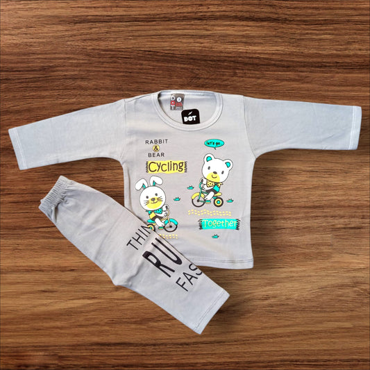 Baby Suit Cycling Dark Grey (1 to 6 Months)