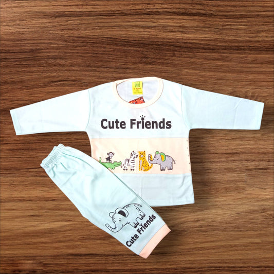 Baby Suit Cute Friend Green (1 to 6 Months)