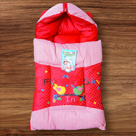 Newborn Baby Hooded Carry Nest Cotton Frisky Red