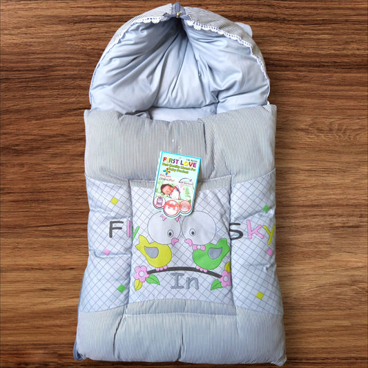 Baby Hooded Carry Nest Cotton Frisky Grey