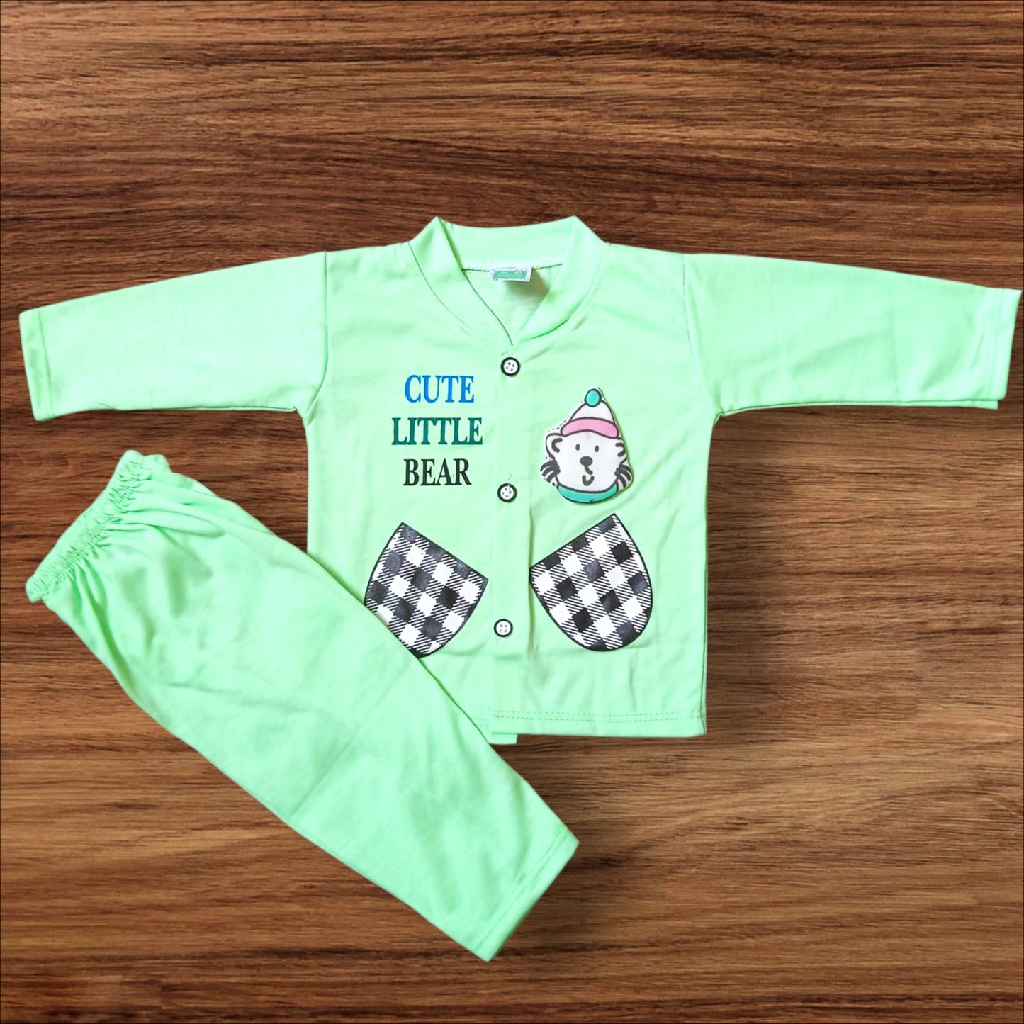 Baby Suit Cute Litlle Bear Green (1 to 6 Months)