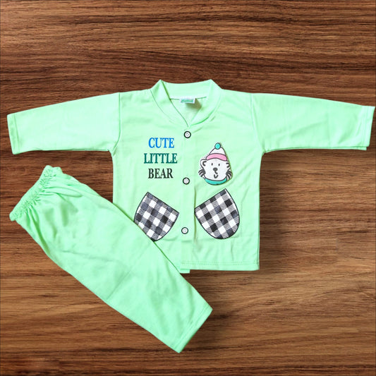 Baby Suit Cute Litlle Bear Green (1 to 6 Months)