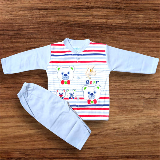 Baby Suit Lining Bear Blue (1 to 6 Months)