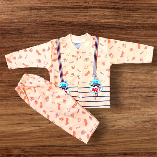 Baby Suit Safe Dark Peach (1 to 6 Months)