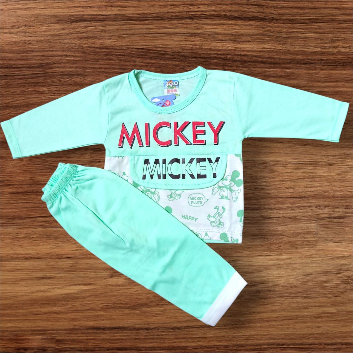 Baby Suit Mickey Green (1 to 6 Months)
