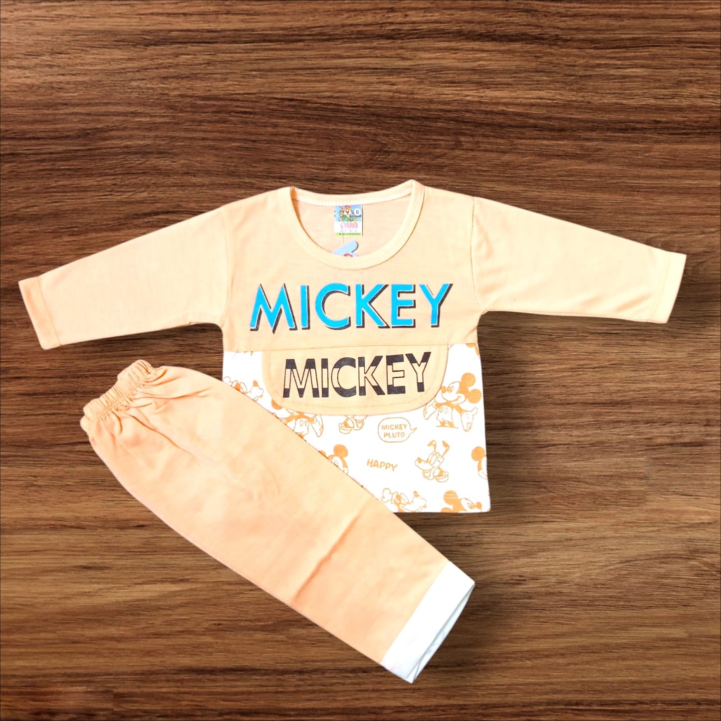 Baby Suit Mickey Orange (1 to 6 Months)